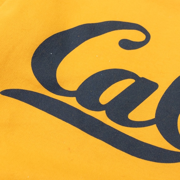 Women's XS Champion Brand Yellow California University  CAL Crewneck Sweatshirt - Picture 4 of 5